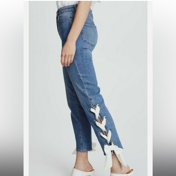 Paige High Rise Sarah Straight Jean - Picture 3 of 15